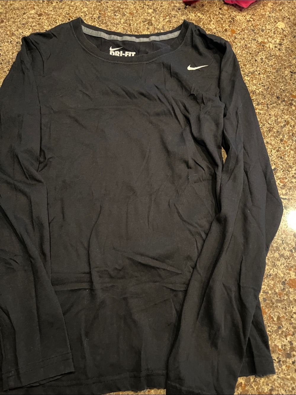 Nike Black Dri-FIT Long Sleeve Crew Top